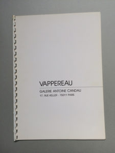 Vappereau, galerie Antoine Candau, 1989