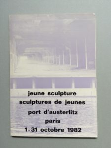 Catalogue Jeune Sculpture, sculptures de jeunes, port d'Austerlitz, 1982