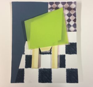 Table verte, Ghislaine Vappereau, collage, 2018